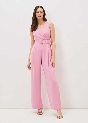 Phase Eight Lissia Wide Leg Jumpsuit Pink USA | 2394176-IB